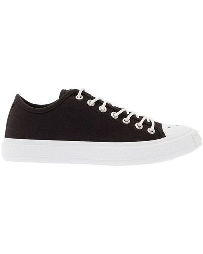 Acne Studios Low-Top Trainers With Front Logo Patch - White