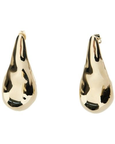 Alberta Ferretti Drop Earrings With Hammered Work - Metallic