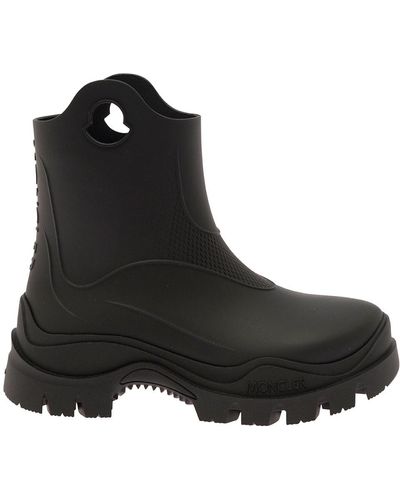Moncler 'Misty' Rain Boots With Logo Detail - Black
