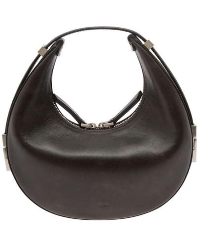 OSOI 'Toni Mini' Shoulder Bag With Engraved Logo - Black