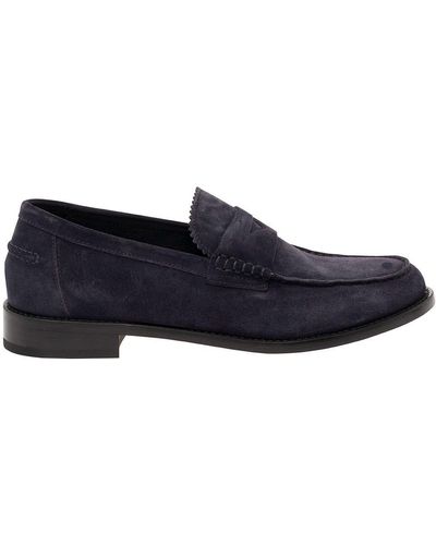 Doucal's Pull-On Loafers - Blue