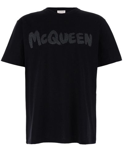 Alexander McQueen Graffiti Glitter - Black