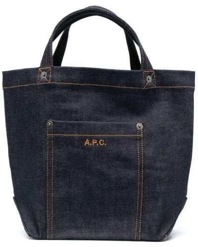 A.P.C. Tote Thais Mini Bag - Blue
