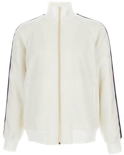 Gucci Jacket With Web Stripes Detail - White