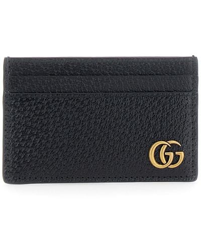 Gucci GG Marmont Full-grain Leather Cardholder - Black