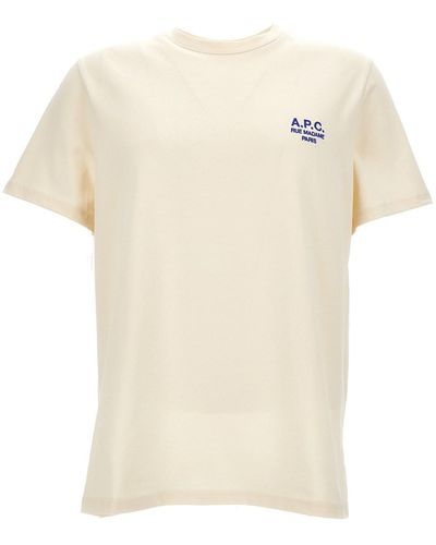 A.P.C. Ivory 'Raymond' Crew Neck T-Shirt - White