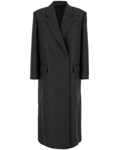 Brunello Cucinelli Oversized Double-Breasted Coat - Black