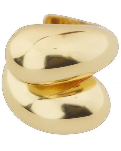 FEDERICA TOSI 'Isa' Tone Ring With Twist Detail - Natural