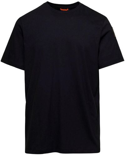 Parajumpers T-Shirt Con Patch Logo Su Manica - Nero