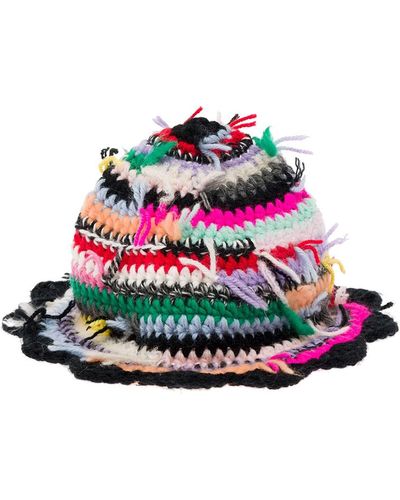 CAVIA Handmade Crochet Bucket Hat. - White