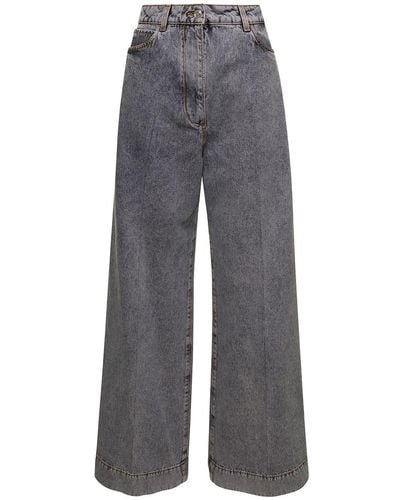 Etro Bootcut Jeans With Pagasus Patch - Gray
