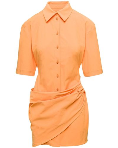 Jacquemus Mini Shirt Dress La Robe Camisa - Orange