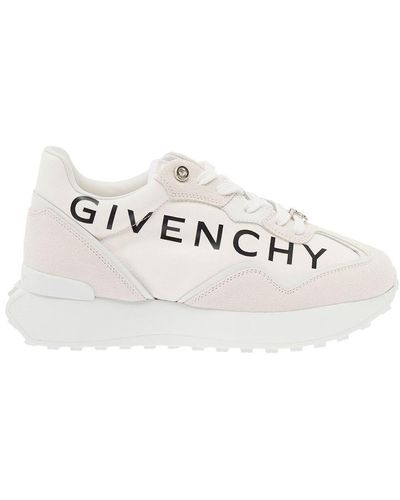 Givenchy Sneaker giv runner in pelle bianca con logo donna - Bianco