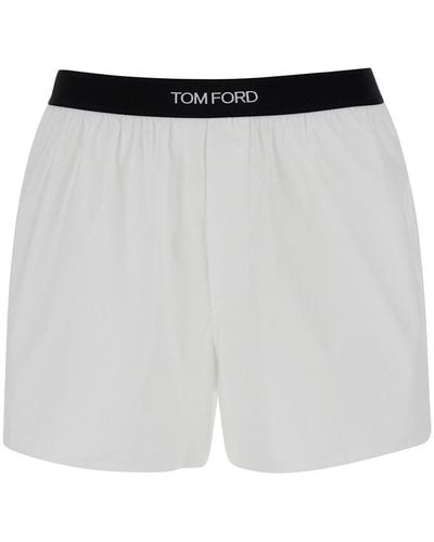 Tom Ford Briefs With Branded Band - White