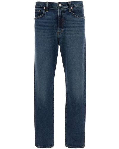 Agolde Straight Jeans With Branded Button - Blue