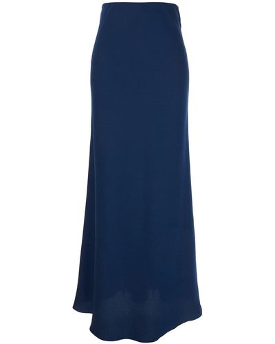 Plain Maxi Relaxed Skirt - Blue