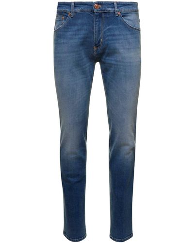 PT Torino Medium Waist Slim Jeans - Blue
