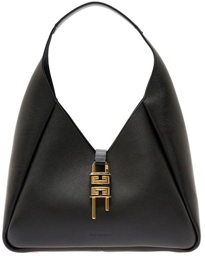 Givenchy Medium G-hobo Shoulder Bag In Leather - Black