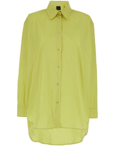 Plain Oversized Lime Shirt - Green