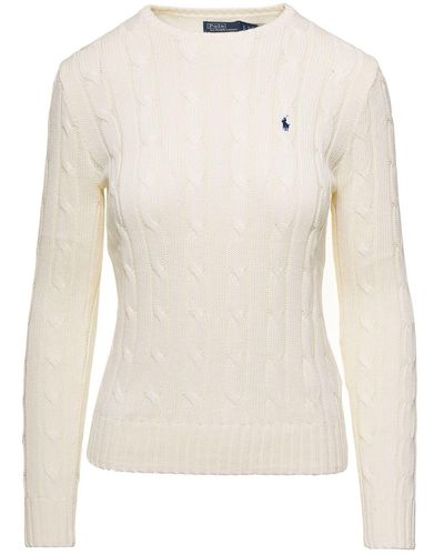 Polo Ralph Lauren Slim-fit Cable Knit - Natural