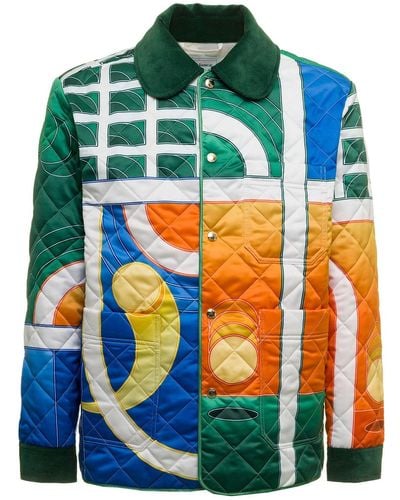 Casablancabrand Woman's Multicolour Quilted Satin Jacket