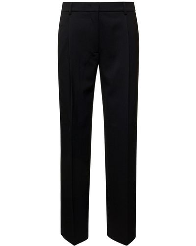 Grifoni Straight Trousers With Pinces Detail - Black