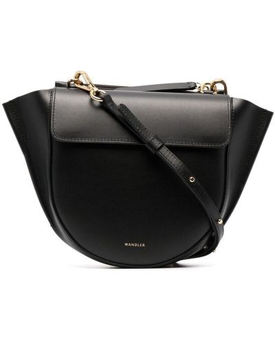 Wandler 'hortensia' Mini Crossbody Bag With Logo In Leather Woman - Black
