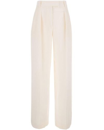 The Row Pants With Pinces - White