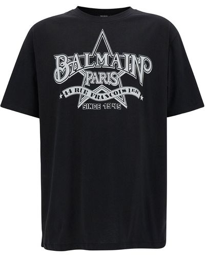 Balmain ' Star' T-Shirt - Black
