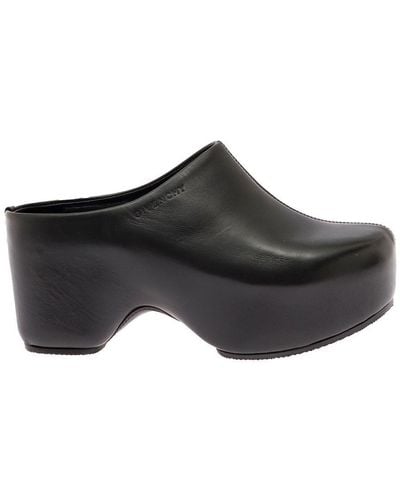 Givenchy G Clog Leather Clogs Woman - Black