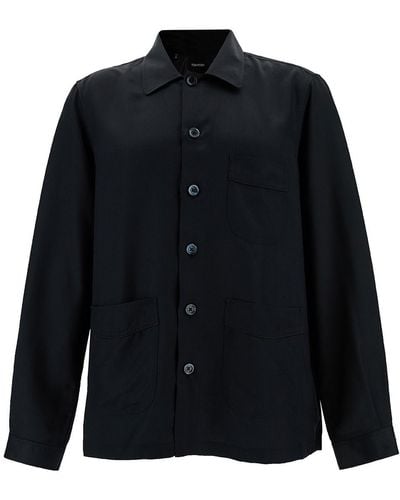 Tom Ford Shirt With Patch Pockets - Blue