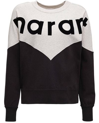 Isabel Marant Houston Biolor Cotton Sweater With Logo Woman - Black