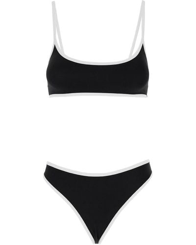 Anjuna Two-Piece Bikini With Contrasting Trim - Black