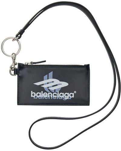 Balenciaga Cash Card Case On Keychain Box - Black