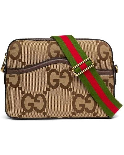 Gucci Gg Jumbo Fabric Crossbody Bag - Natural