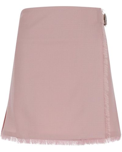 Burberry Mini-Skirt With Buckle Fastening - Pink