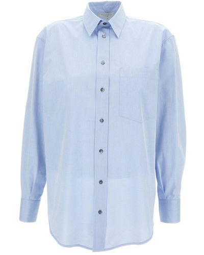 Antonelli Light Shirt With Patch Pocket - Blue