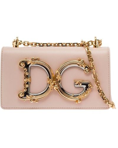 Dolce & Gabbana Barocco Dg Girl Mini Bag - Pink
