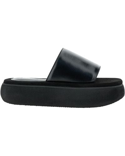 OSOI Padded Slides With Chunky Sole - Black