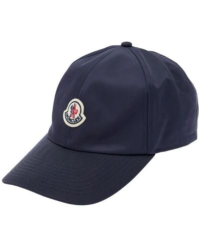 Moncler Baseball Cap With Logo Patch - Blue