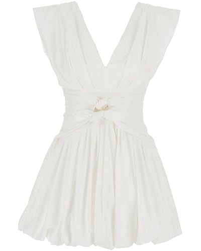 Philosophy Di Lorenzo Serafini Short Dress Waist Bow - White