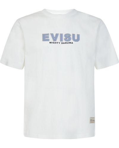Evisu Daruma Double Daicock Cotton T-shirt Man - White