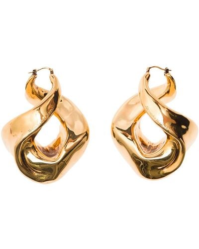 Alexander McQueen Colored Twisted Earrings - Metallic