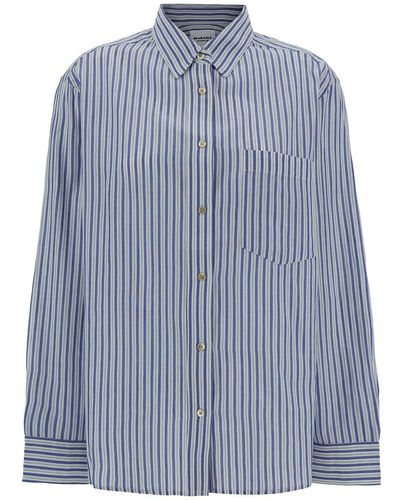 Isabel Marant 'Esola' Shirt With Stripe Motif - Blue
