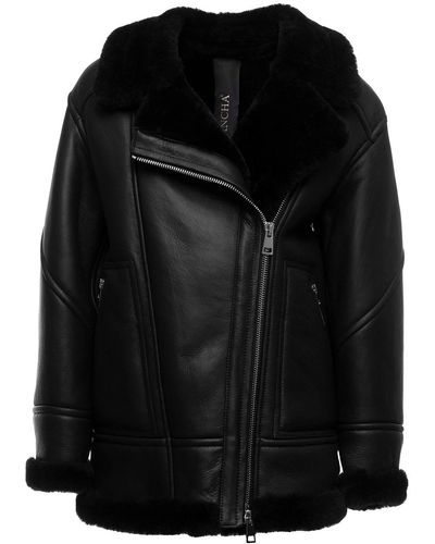 Blancha Ecological Fur And Leather Sheepskin Woman - Black