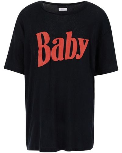 ERL T-Shirt Oversize Con Stampa Baby - Nero