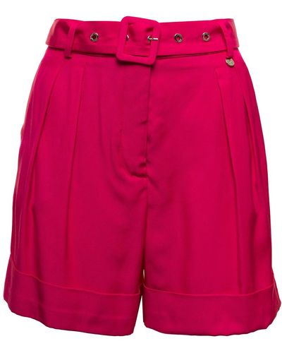 Liu Jo Woman's Pink Viscose Bermuda Shorts