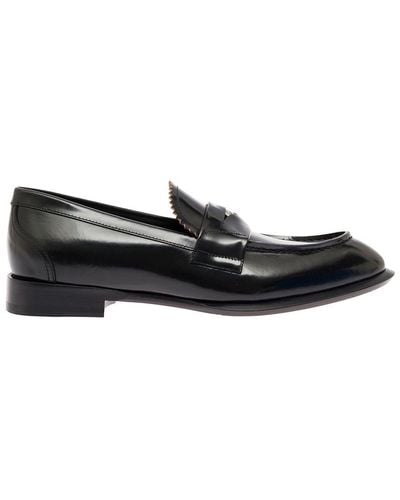 Alexander McQueen Coin-embellished Penny Loafers - Black