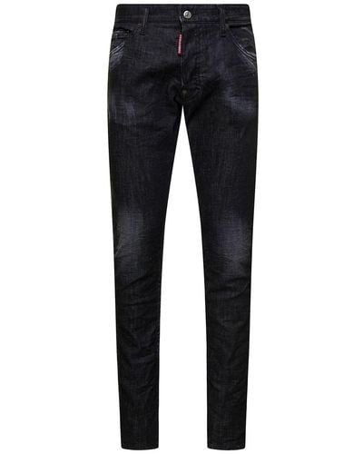 DSquared² Jeans A Cinque Tasche 'Cool Guy' Con Lavaggio Used - Blu