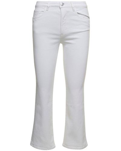 ICON DENIM 'Pam' Five-Pockets Flared Jeans - White
